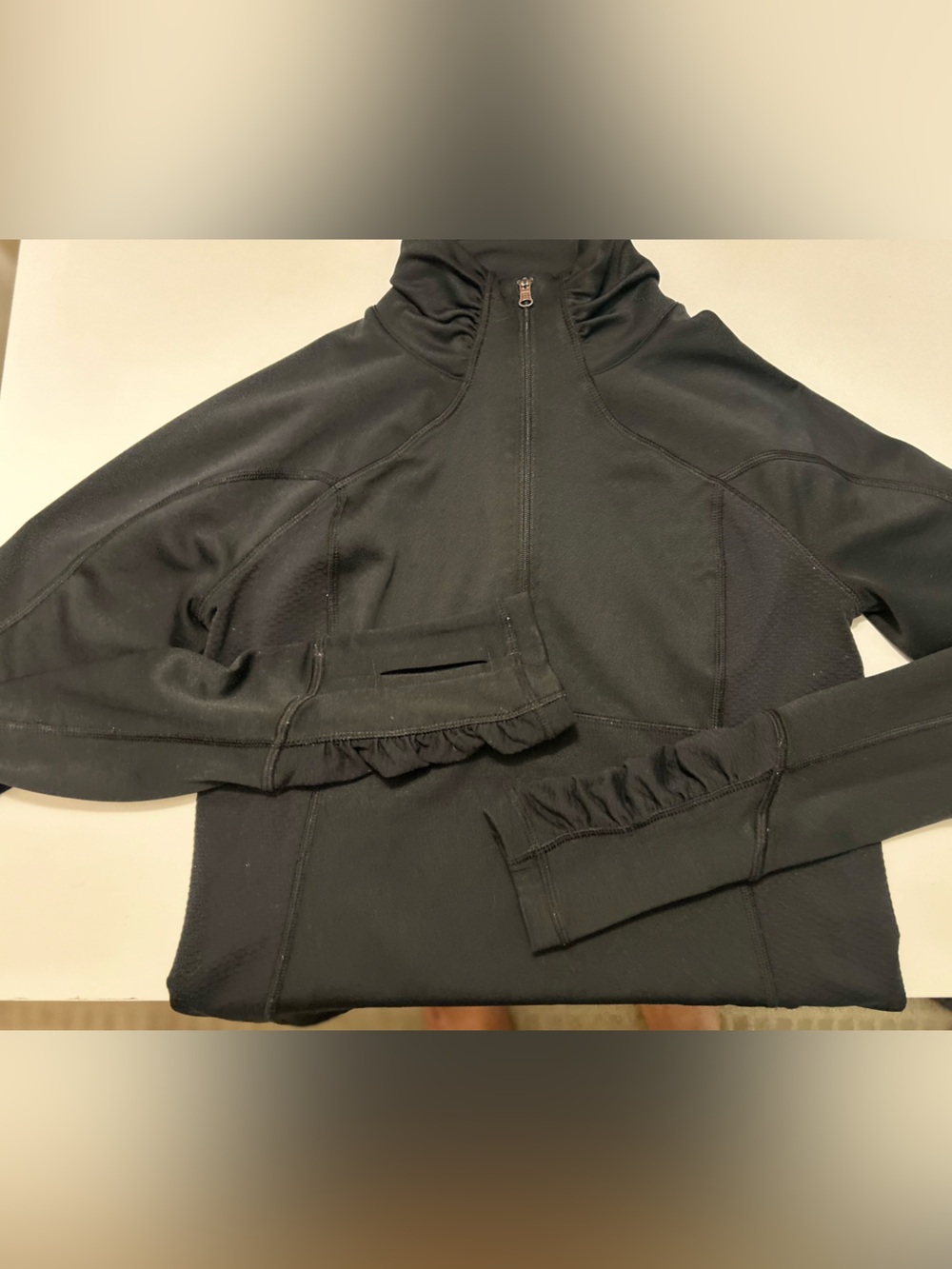 Black Fitted Quarter Zip